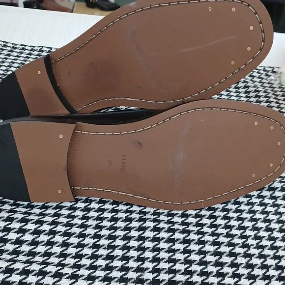 MNG Mango Leather Spectator Loafer NWT - Picture 6 of 9